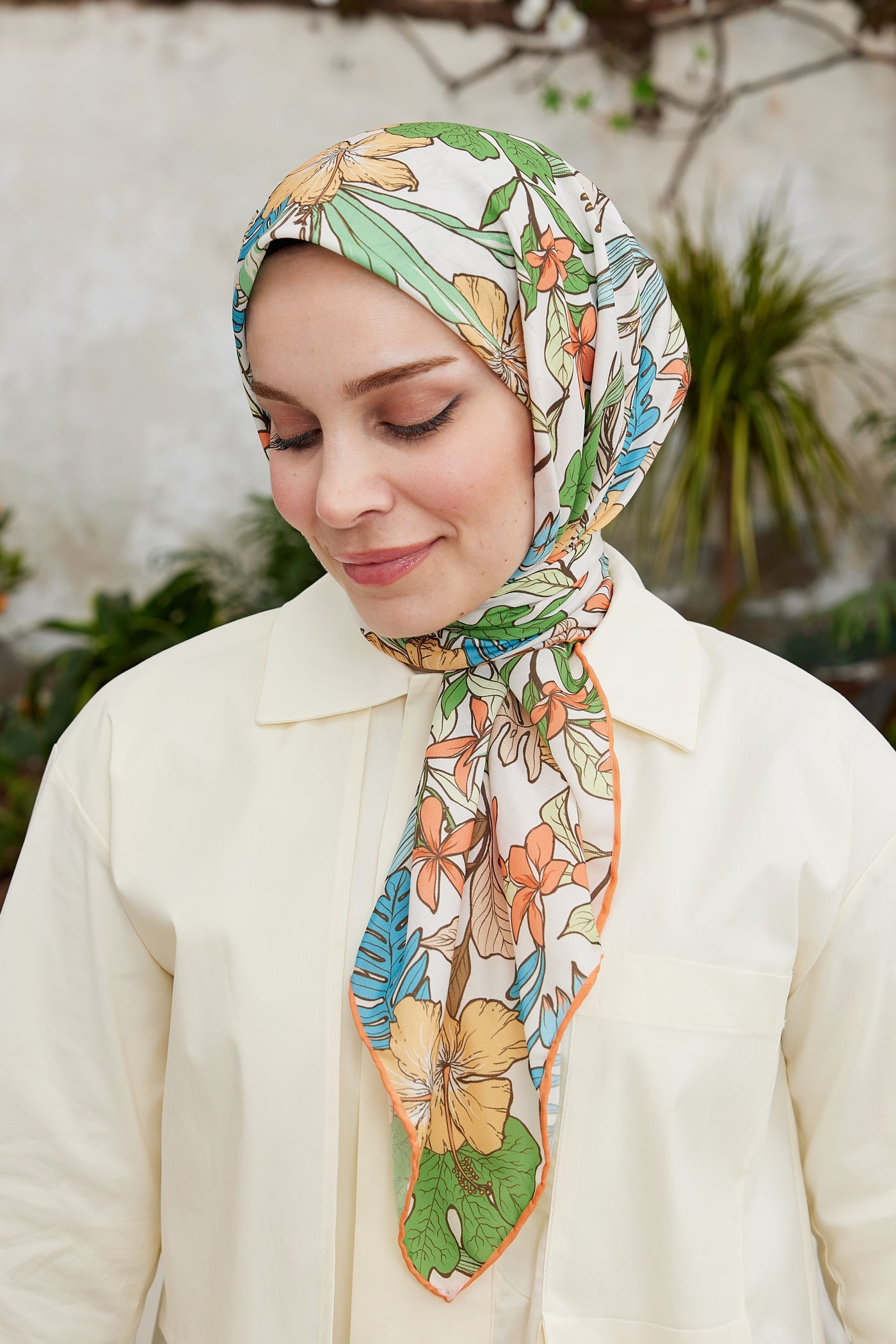 Pro Line Viola Desen Eşarp - Turuncu