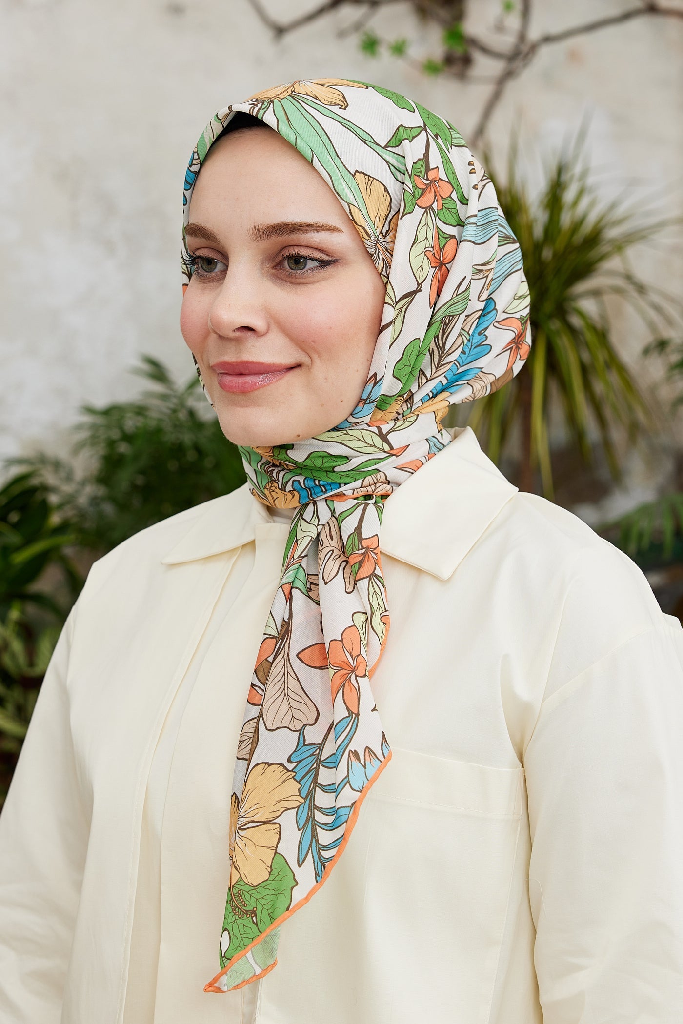 Pro Line Viola Desen Eşarp - Turuncu