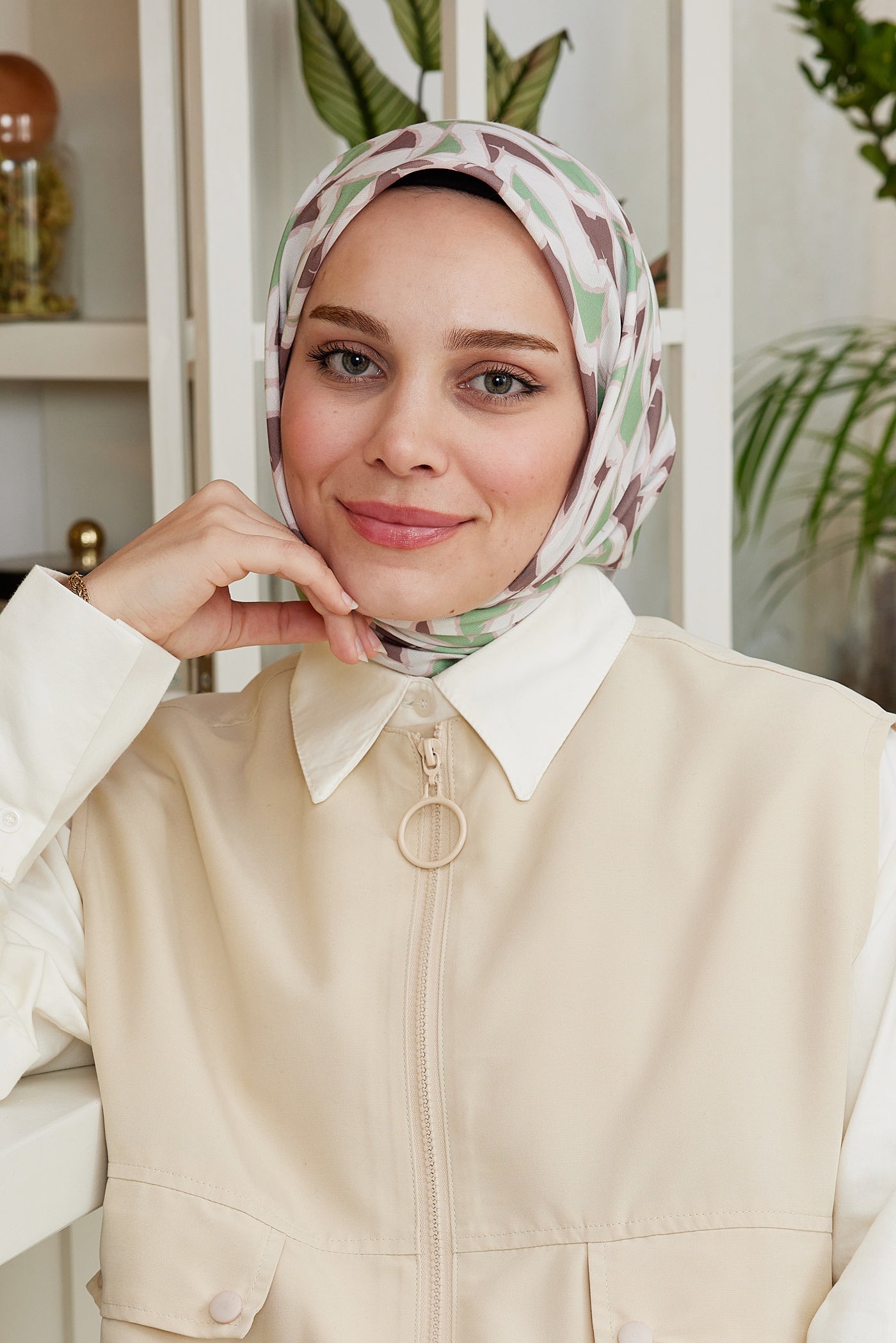 Pro Line Vera Desen Eşarp - Vizon - Çağla