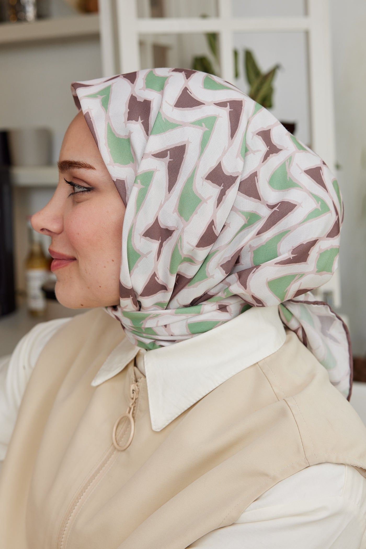 Pro Line Vera Desen Eşarp - Vizon - Çağla