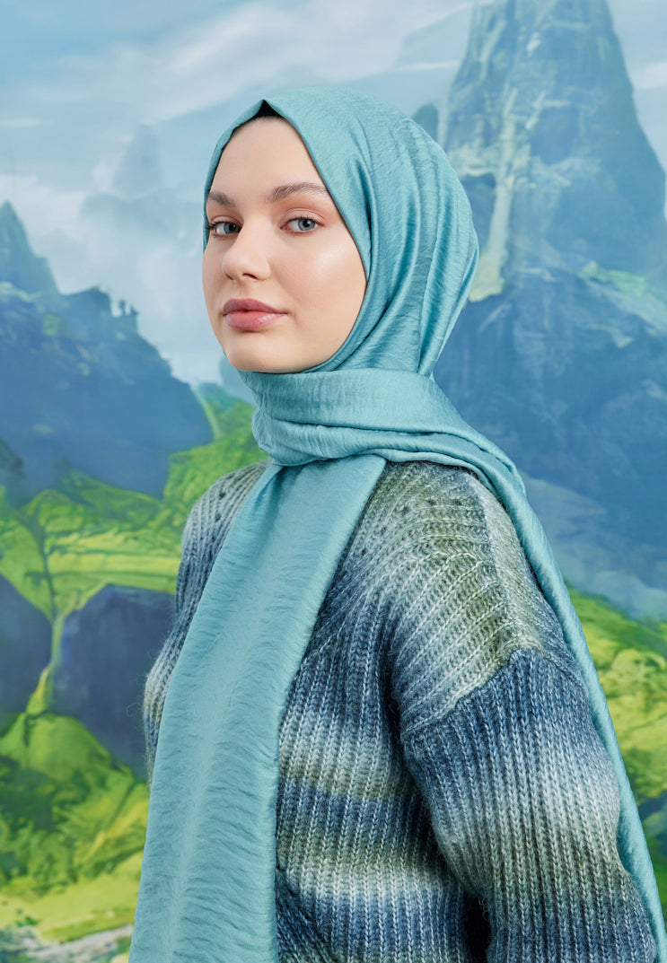 Carla Şal - Mint Yeşili